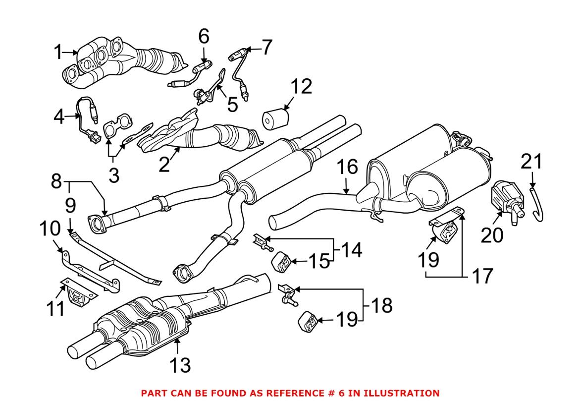 BMW Oxygen Sensor - Rear Passenger Side 11787512567